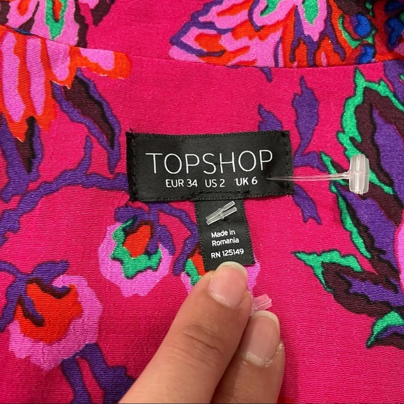 Top Shop Floral Top Size 2 - Picture 6 of 6